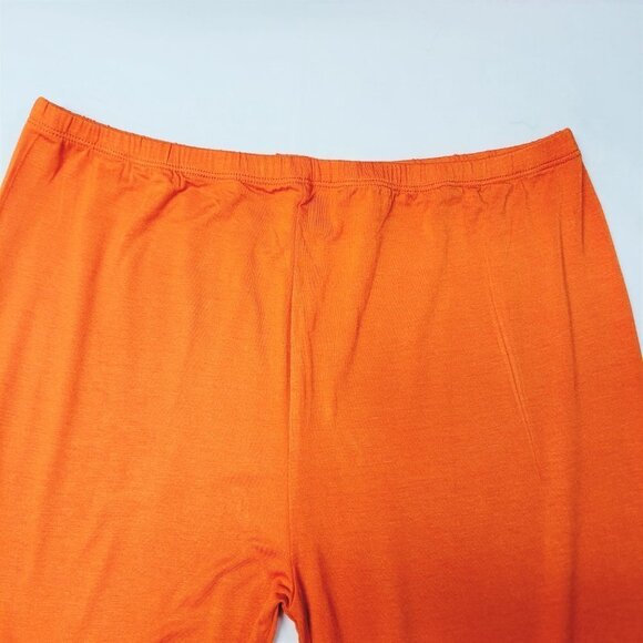 Orange Stretch Pants Full Length Stretch Leggings-  One Size Fits Most - Picture 2 of 8